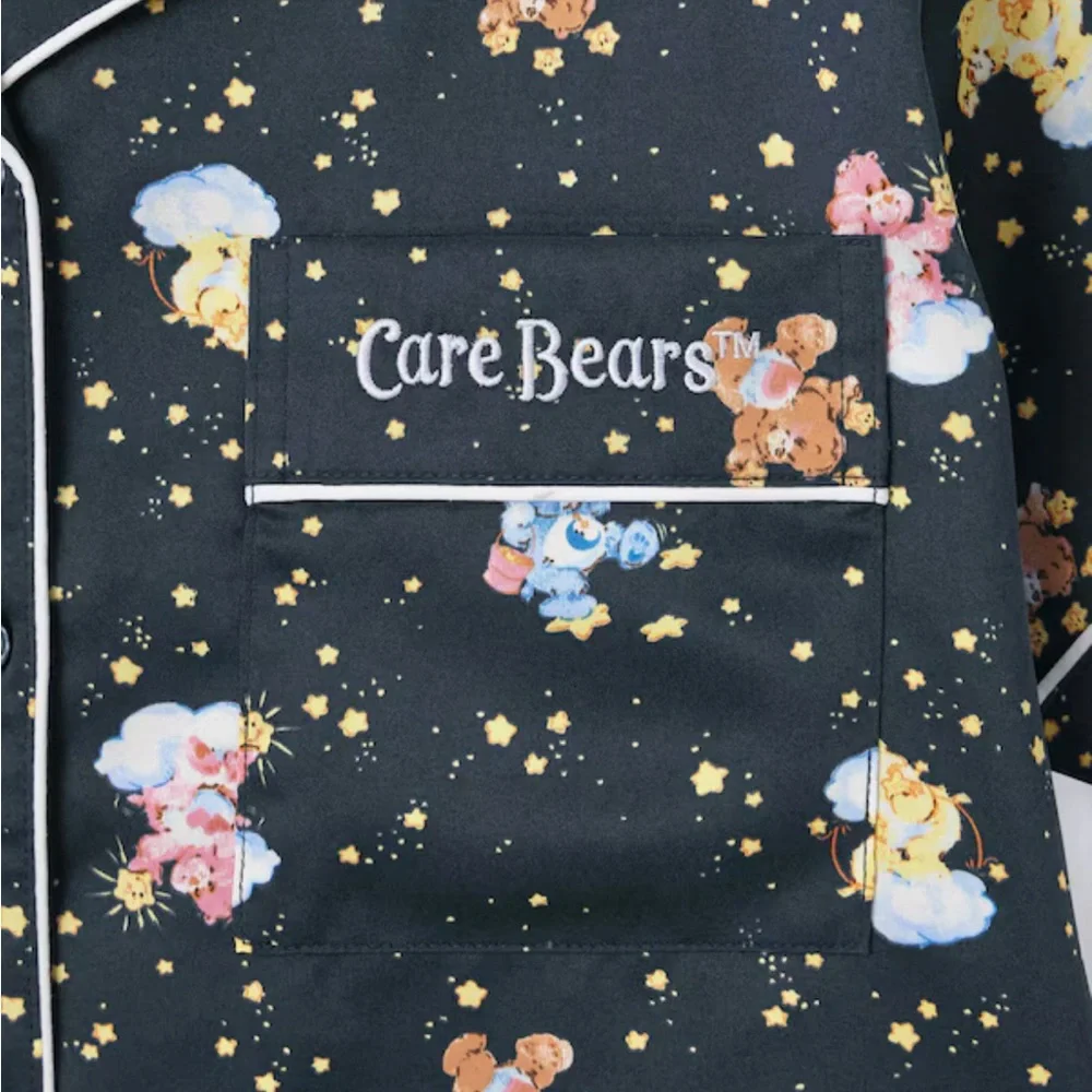 Care Bears Black Pajama Set with Colorful Print GU womens medium - Picture 3 of 6